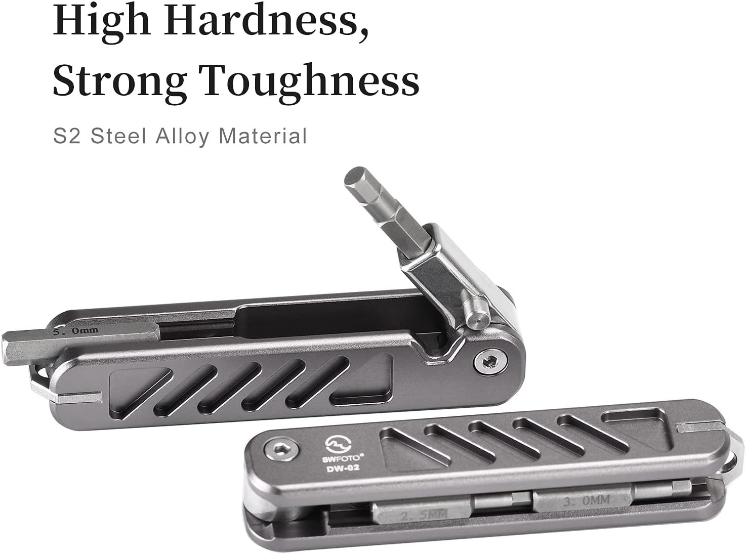 DW-02 Folding Hex Wrench Set 4-in-1 Stainless Steel