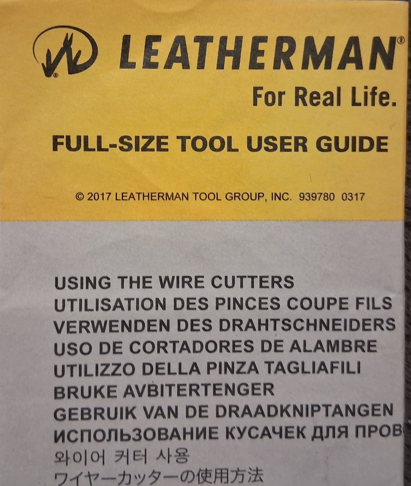 Leatherman Multi-Tool Original Instruction Manual Guide OEM Genuine