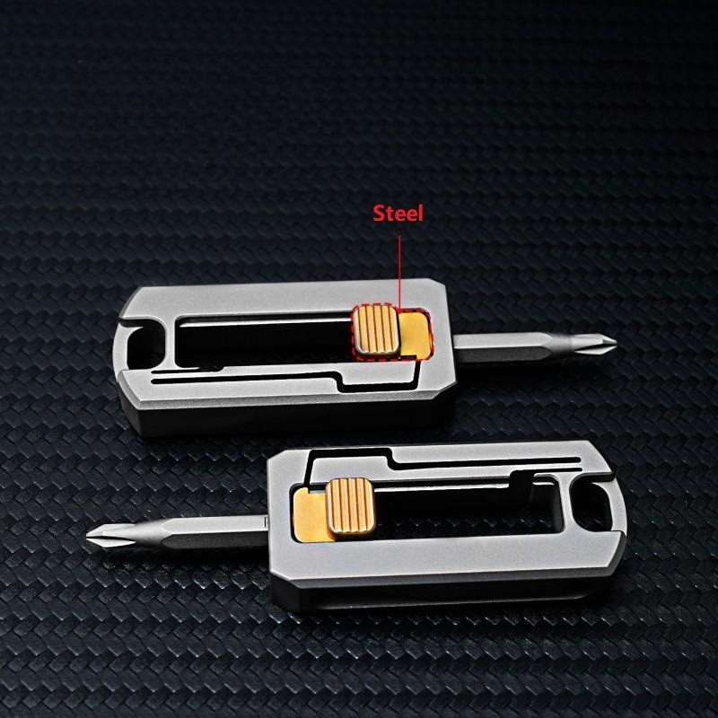 Titanium Screwdriver Portable Keychain Phillips Flathead Screwdriver EDC Tool
