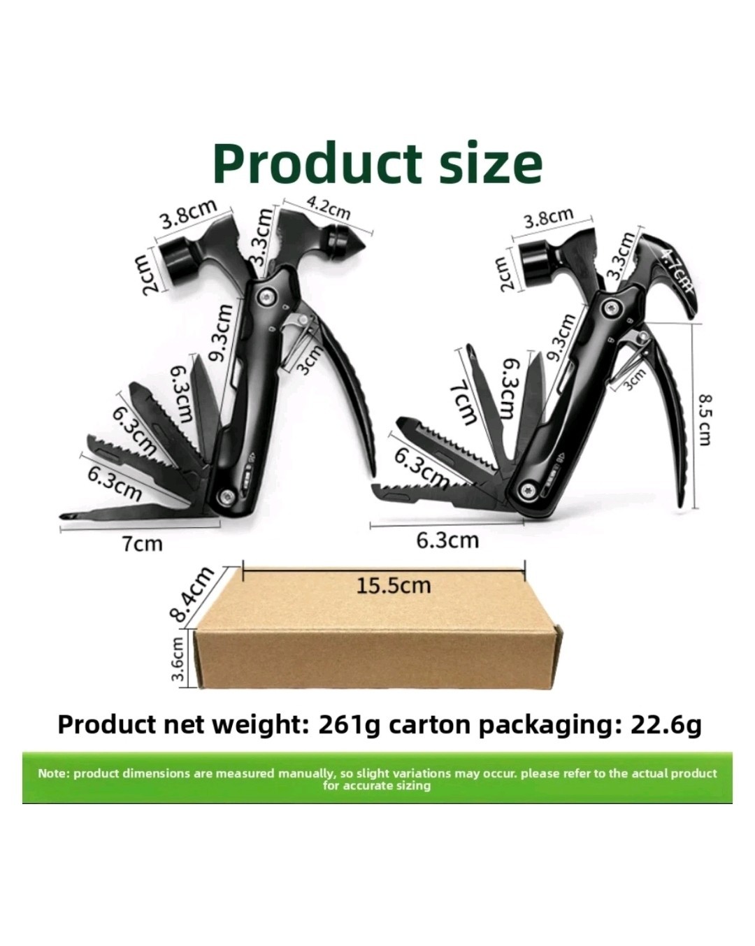 12in1 Multitool Hammer Pliers Knife Saw Stainless Steel Outdoor Camping Tool