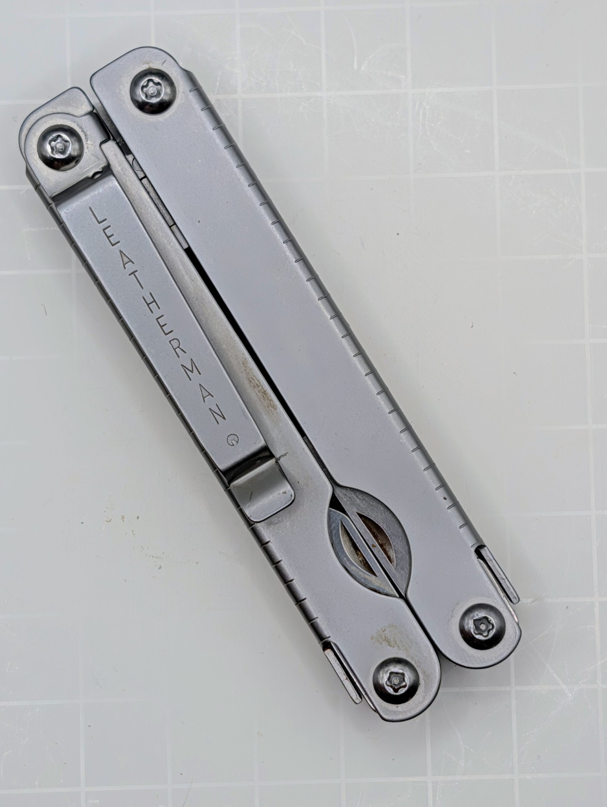 Leatherman SideClip Multi-Tool, Rare Retired Pats Pend Plier, Knife W/Belt Clip