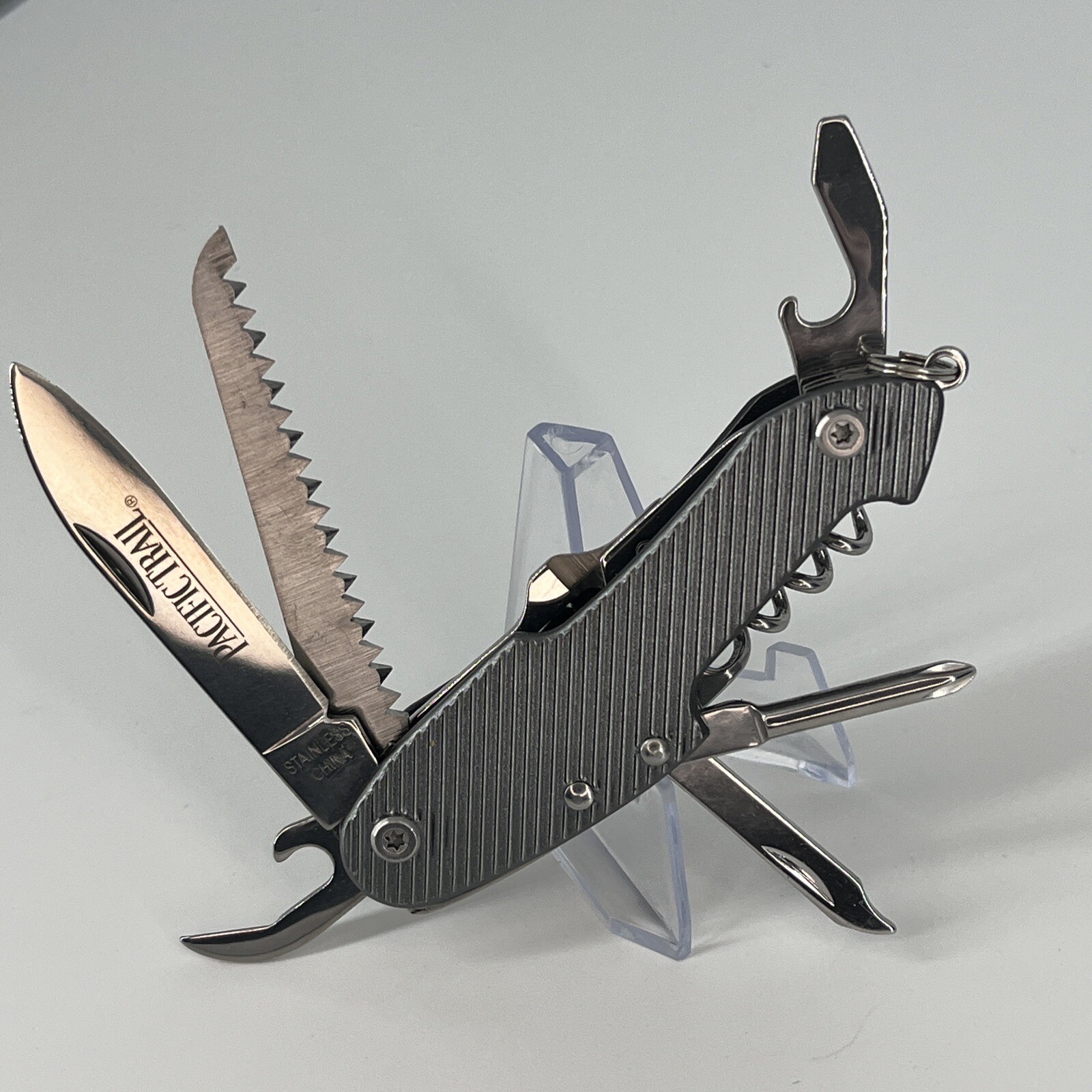 Pacific Trail Multi Tool Scissors Saw Bottle Opener Can Opener Corkscrew Awl
