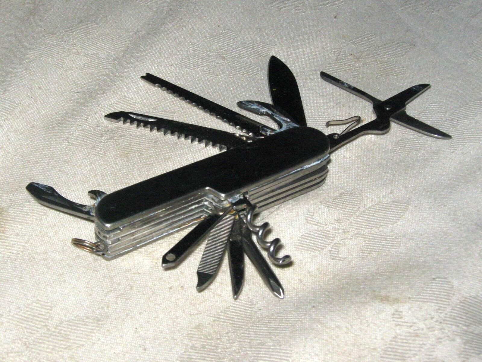 A Small 16-in-1 Stainless Steel Multi Function Tool Pocket Knife
