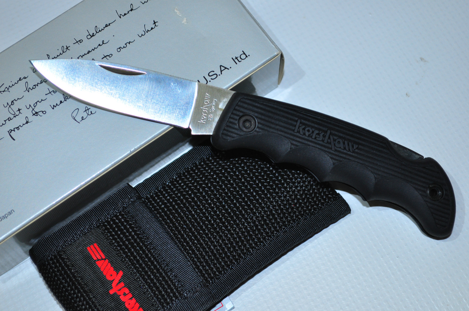 KERSHAW 1046 ELK SPRING LOCKBACK FOLDER PLAIN BLADE KNIFE MADE IN JAPAN