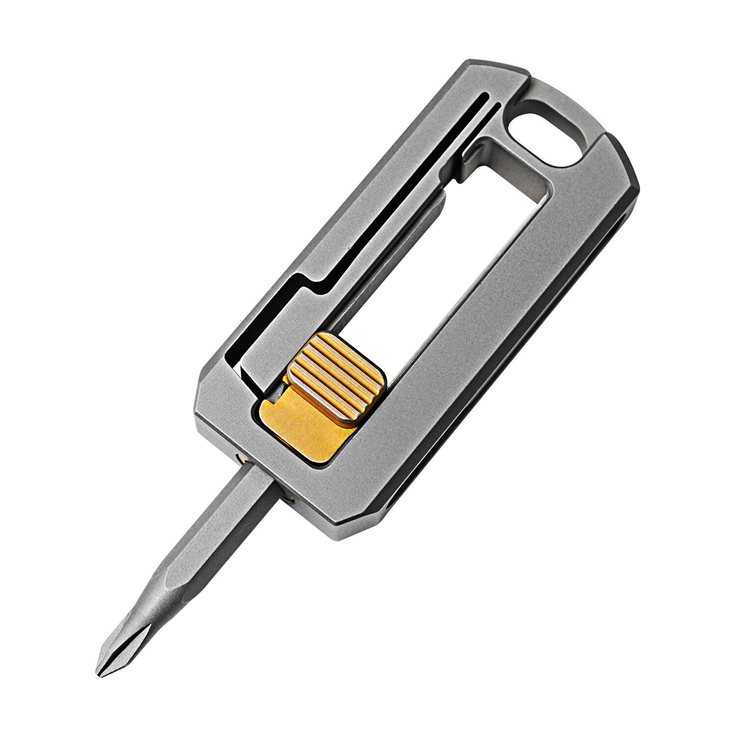 Titanium Alloy Screwdriver Multi Tool EDC Outdoor Wrench Portable Keychain