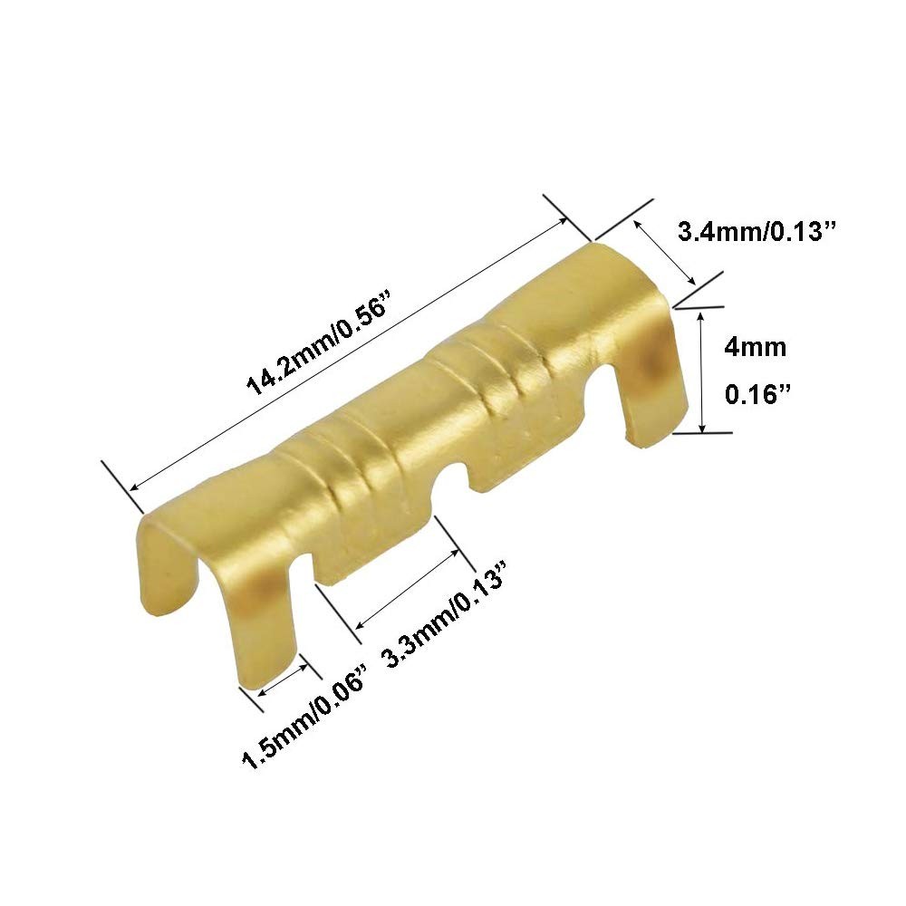 200pcs Ushaped Terminal Tab Small Teeth Pressing Button Quick Connect Terminal W