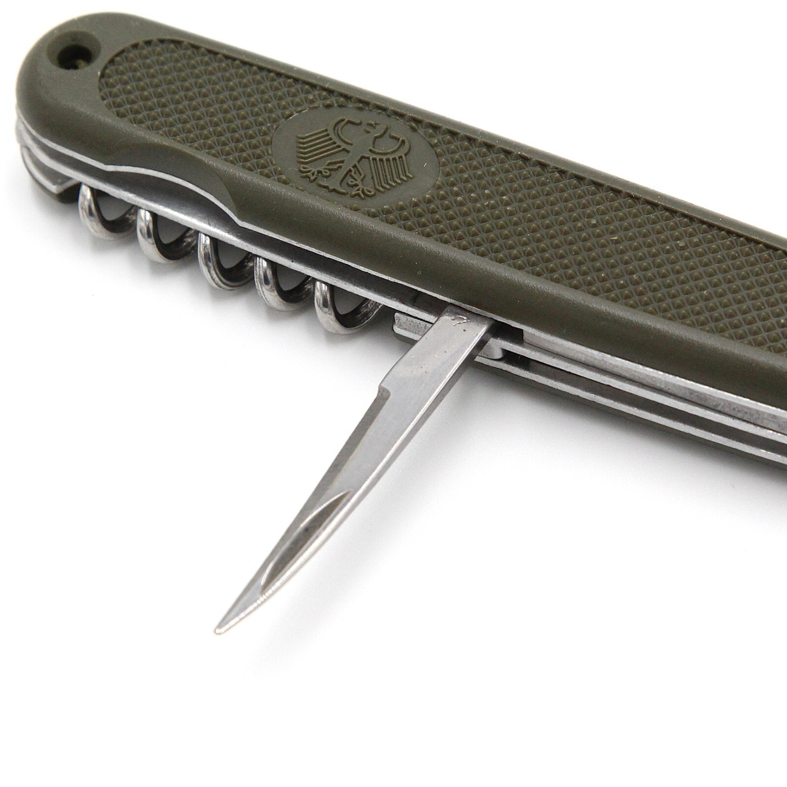 Military Bundeswehr 4 1/8″ Stainless GRN Multitool OD green Folding Knife 212