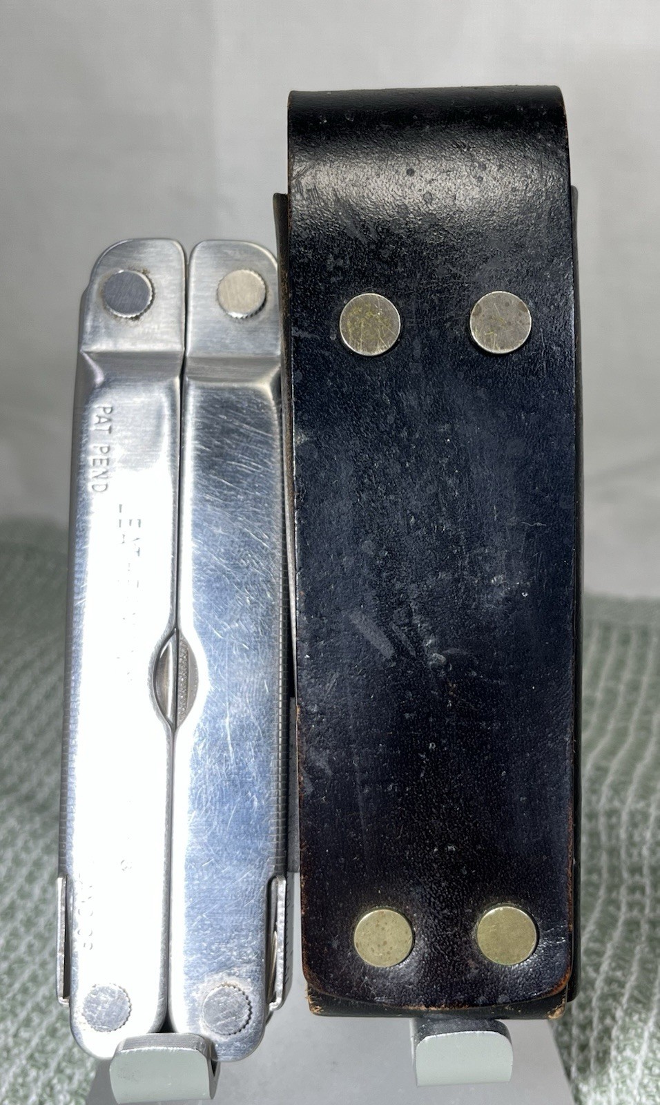 Vintage Leatherman super tool Patent Pending Portland Oregon Multi-Tool Pouch