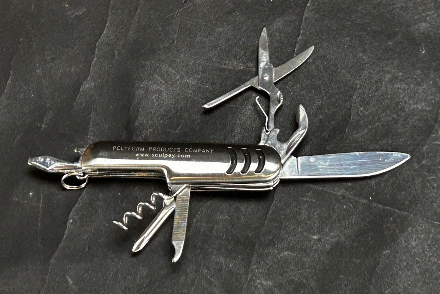 Pocket Knife Multi Tool 7-in-1 Stainless Steel Can Opener Corkscrew Scissors