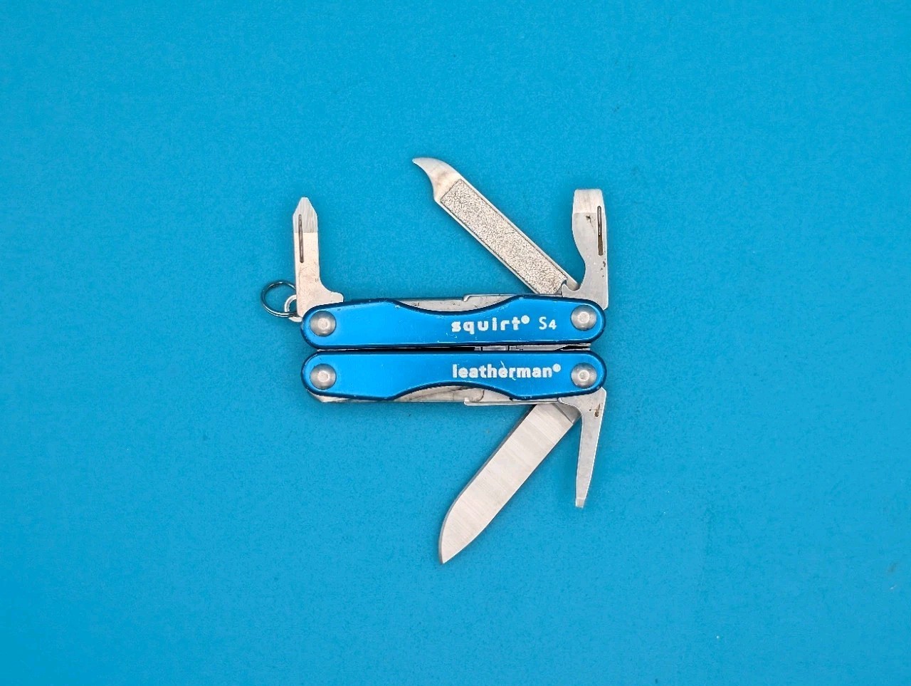 Leatherman Squirt S4 Multi-Tool, Key Ring, Retired, BLUE!