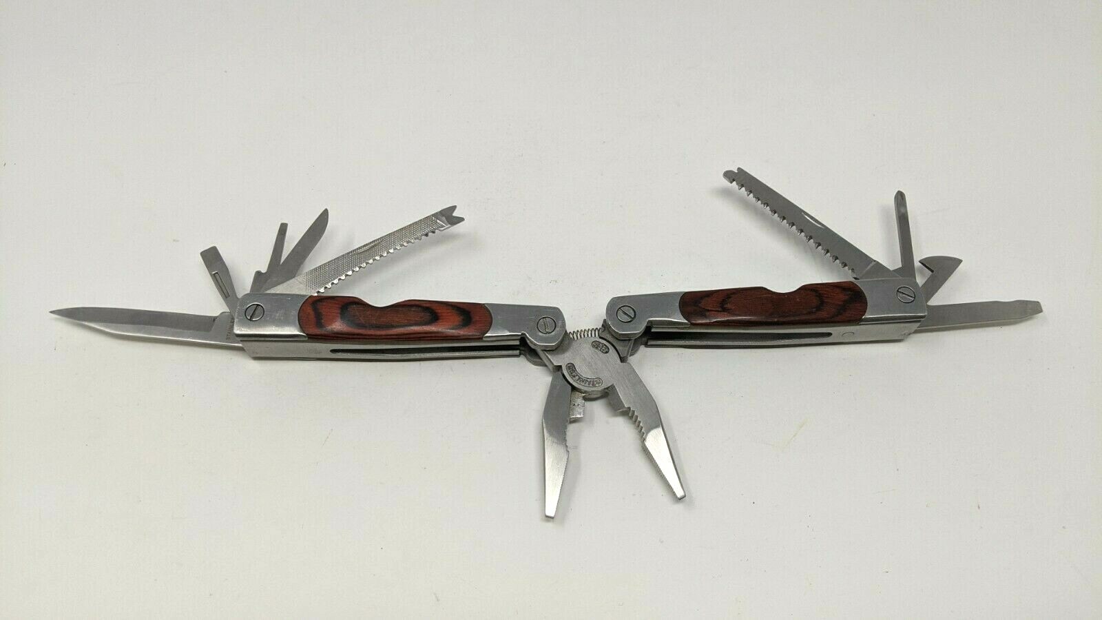Appalachian Trail Multi Tool Wood Inlay Stainless Steel Pliers Wire Cutter Saw