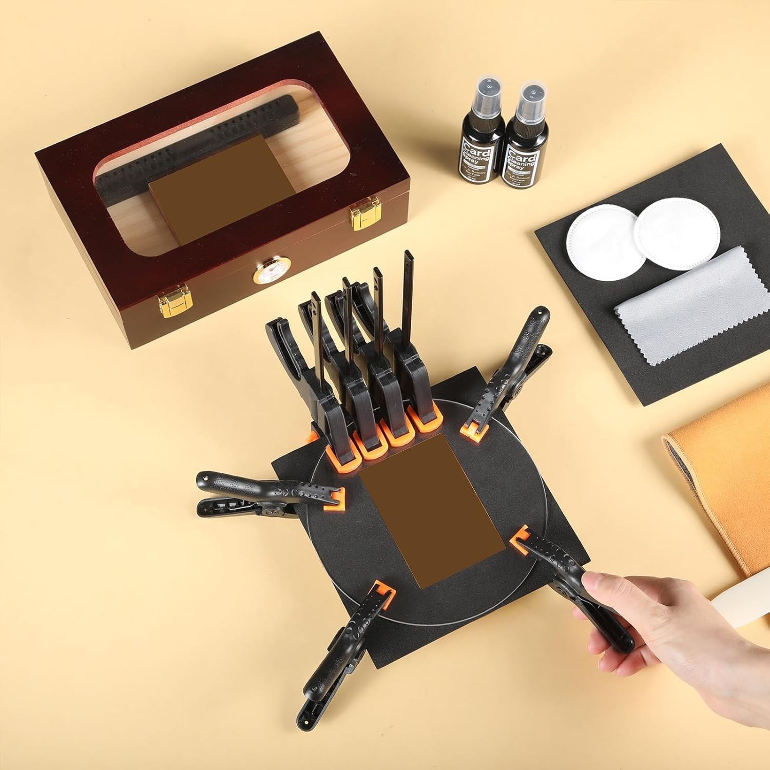 642 Pcs Card Flattening Tool Kit Trading Card Cleaning Care Tool Repair ……