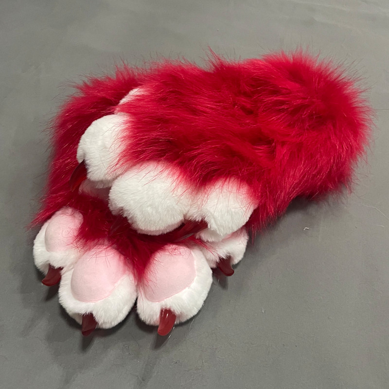 Furry Colorful Beast Claw Gloves Cat Mother Gloves Cat Claw Cute Plush