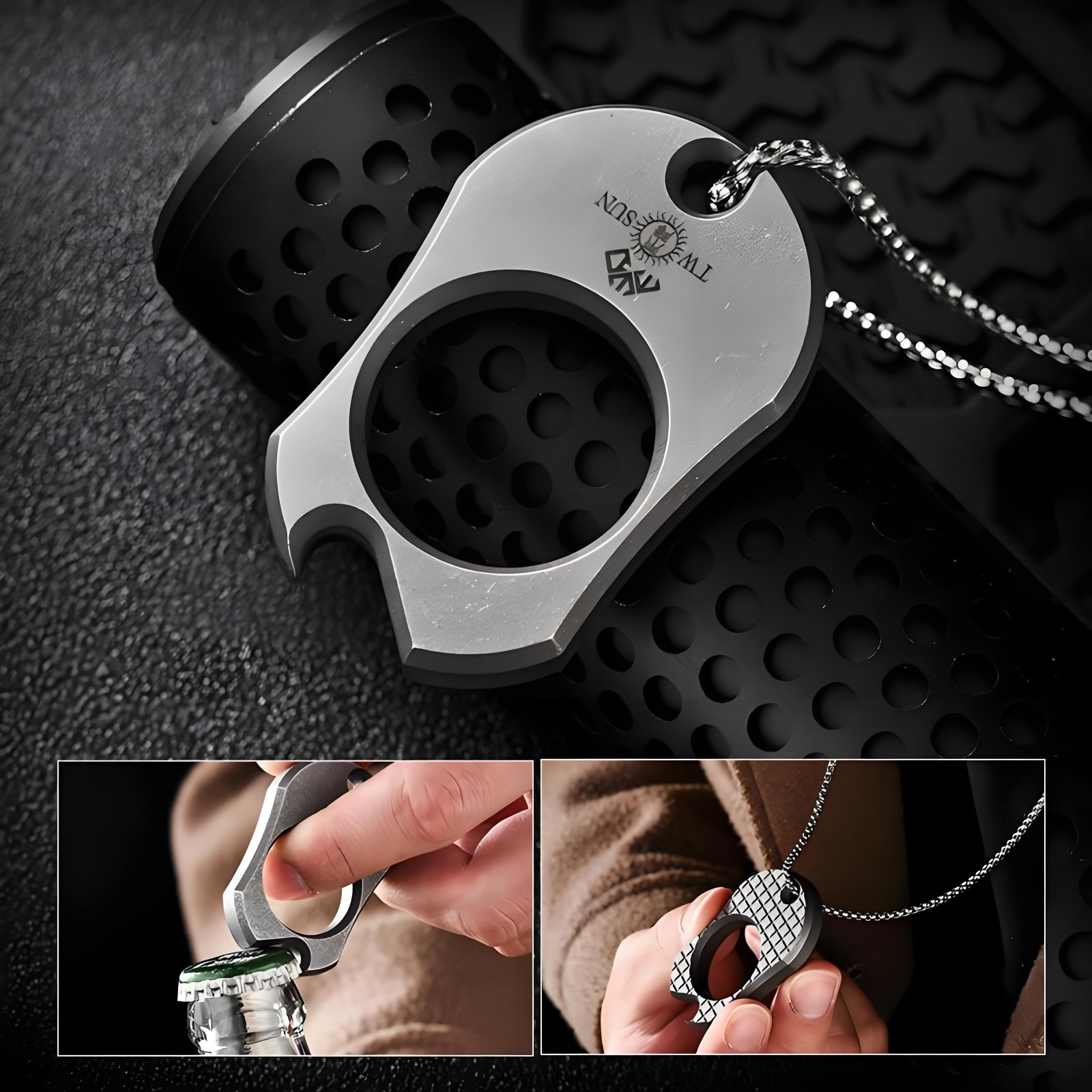 EDC Titanium Alloy Mini Multi-Tool with Bottle Opener Outdoor Portable