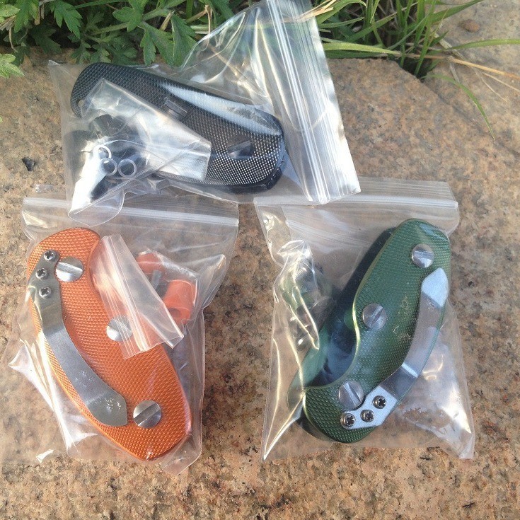 3pcs EDC Aluminum Key Holder, Lightweight One-Hand Open with Back Clip