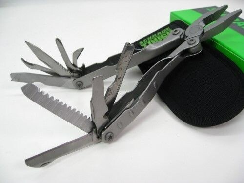 Schrade Tough Tool Black 12-in-1 Pocket Multi Tool w/ Nylon Sheath ST1N