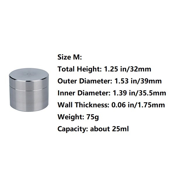 Stainless Steel Portable Pill Case Box Waterproof Round Pill Organizer Container
