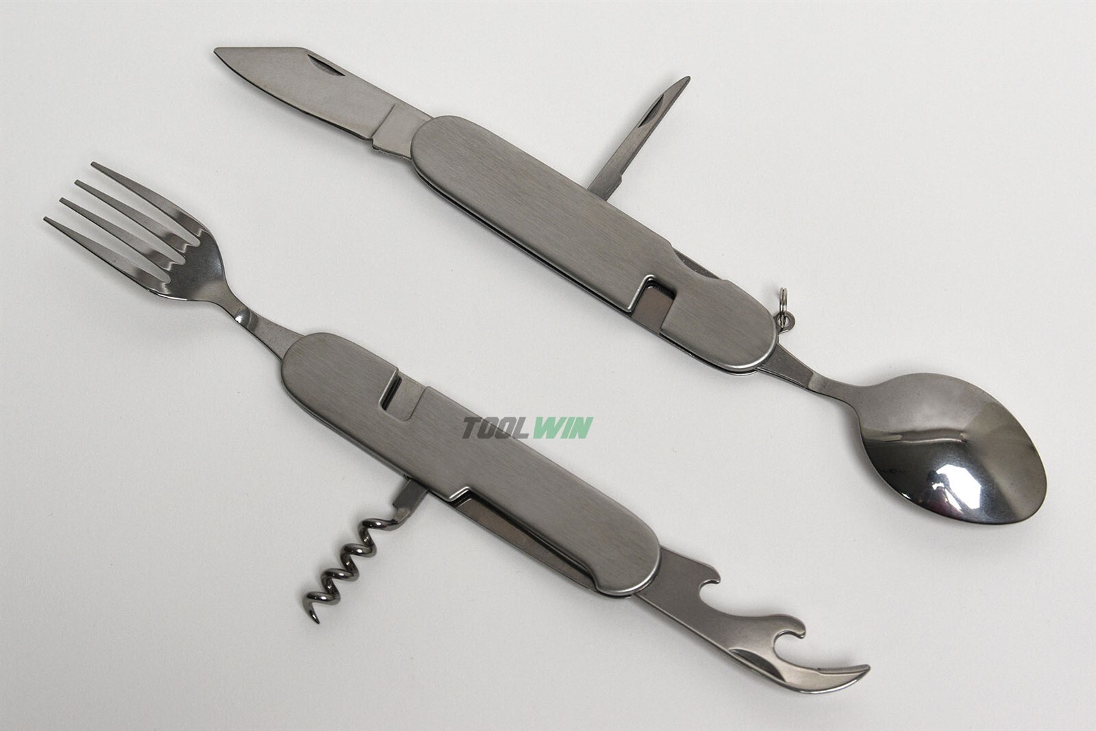 Camping Eating Utensil Set Folding Emergency Cutlery Knife Fork Spoon Kit