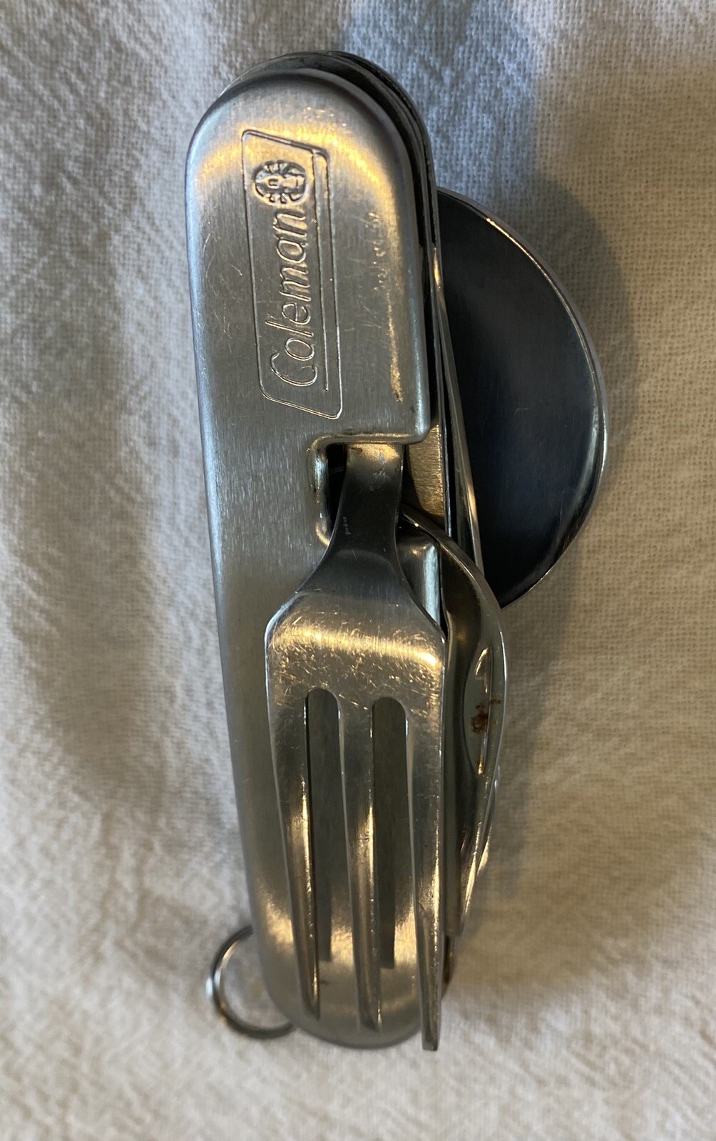 Vintage Coleman Camp Multi Tool Spoon Fork Knife Stainless Steel