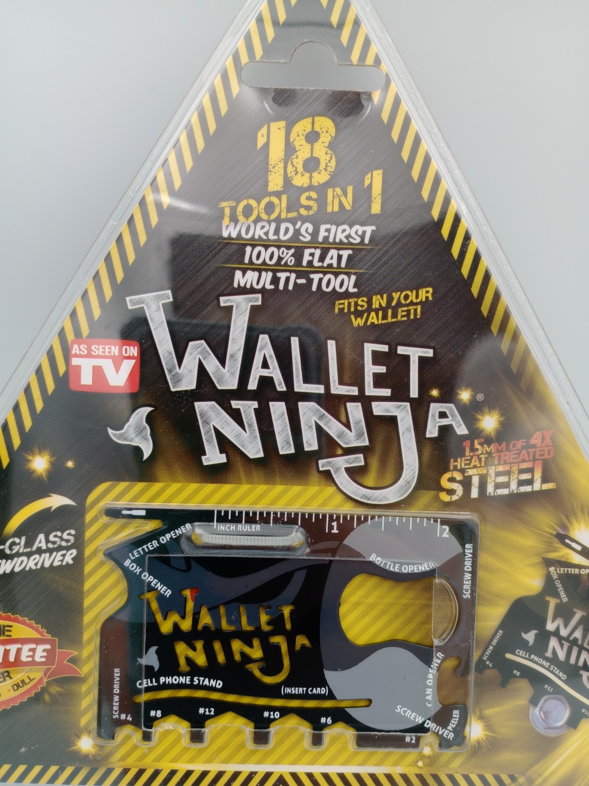 WALLET NINJA 18 Tools in 1 Flat Multi Tool Lot of 4, AS SEEN ON TV, New, Sealed.