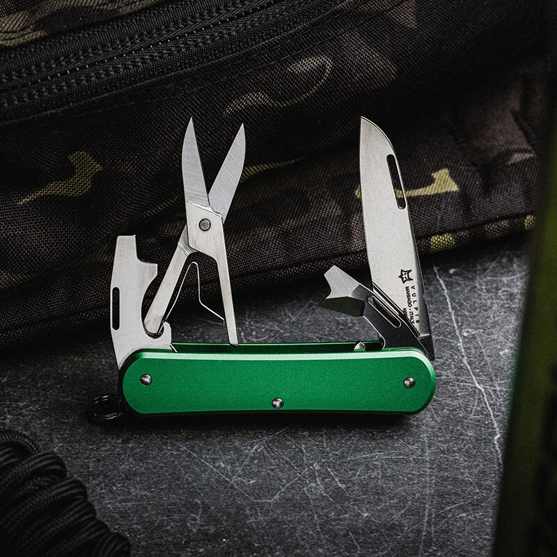 Fox Knives Vulpis 4-in-1 Multitool Pocket Knife Folding Pocket Survival Tools