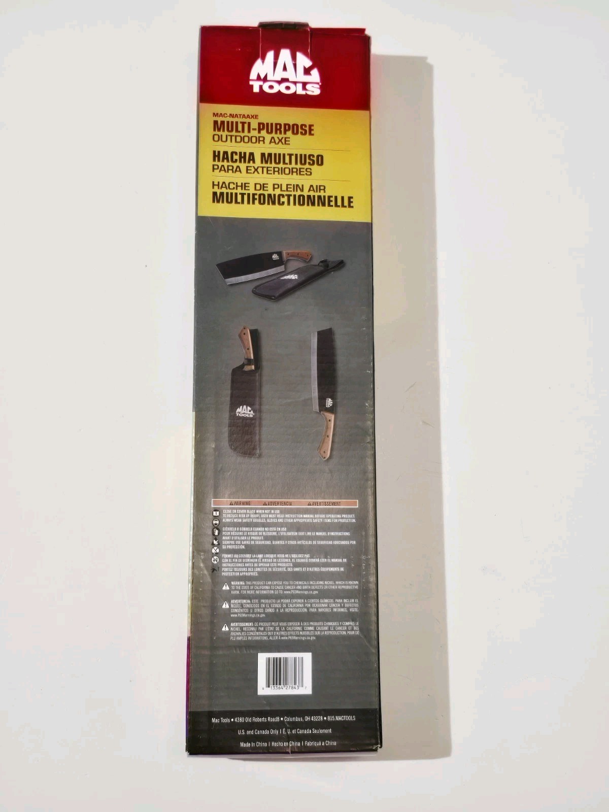 NEW MAC Tools 16″ Nata Axe Hatchet with Full Tang Handle & Nylon Carrying Case