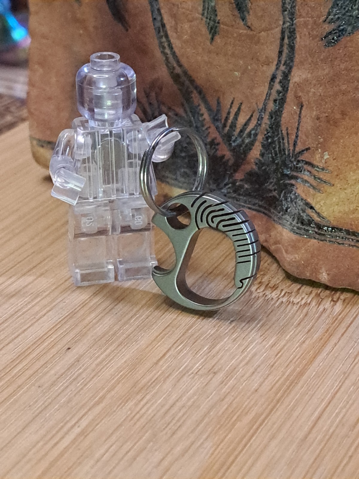 Mini EDC Titanium Keychain Carabiner With Built Bottle Opener