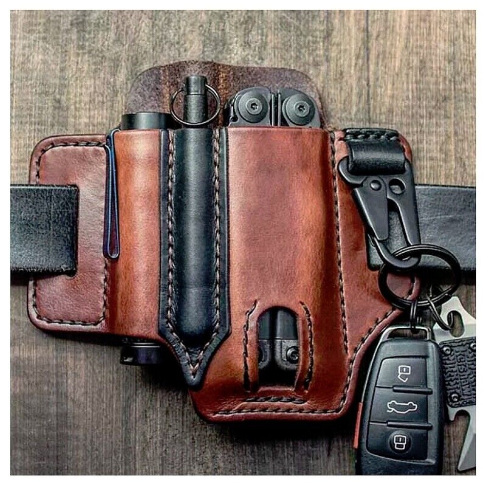 PU Leatherman Sheath Multitool With Pen Holder Sheath EDC Pocket Organizer Molle