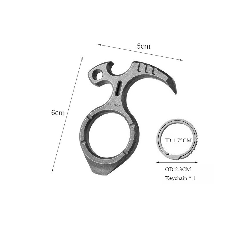 RIHE Design TC4 TITANIUM PRY Bar TOOL sickle EDC bottle opener