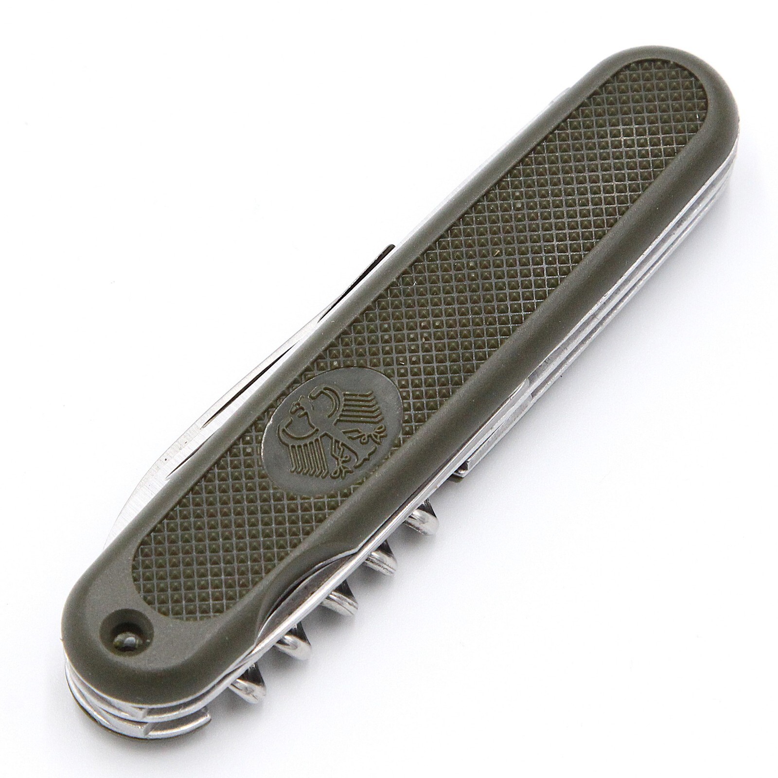 Military Bundeswehr 4 1/8″ Stainless GRN Multitool OD green Folding Knife 212
