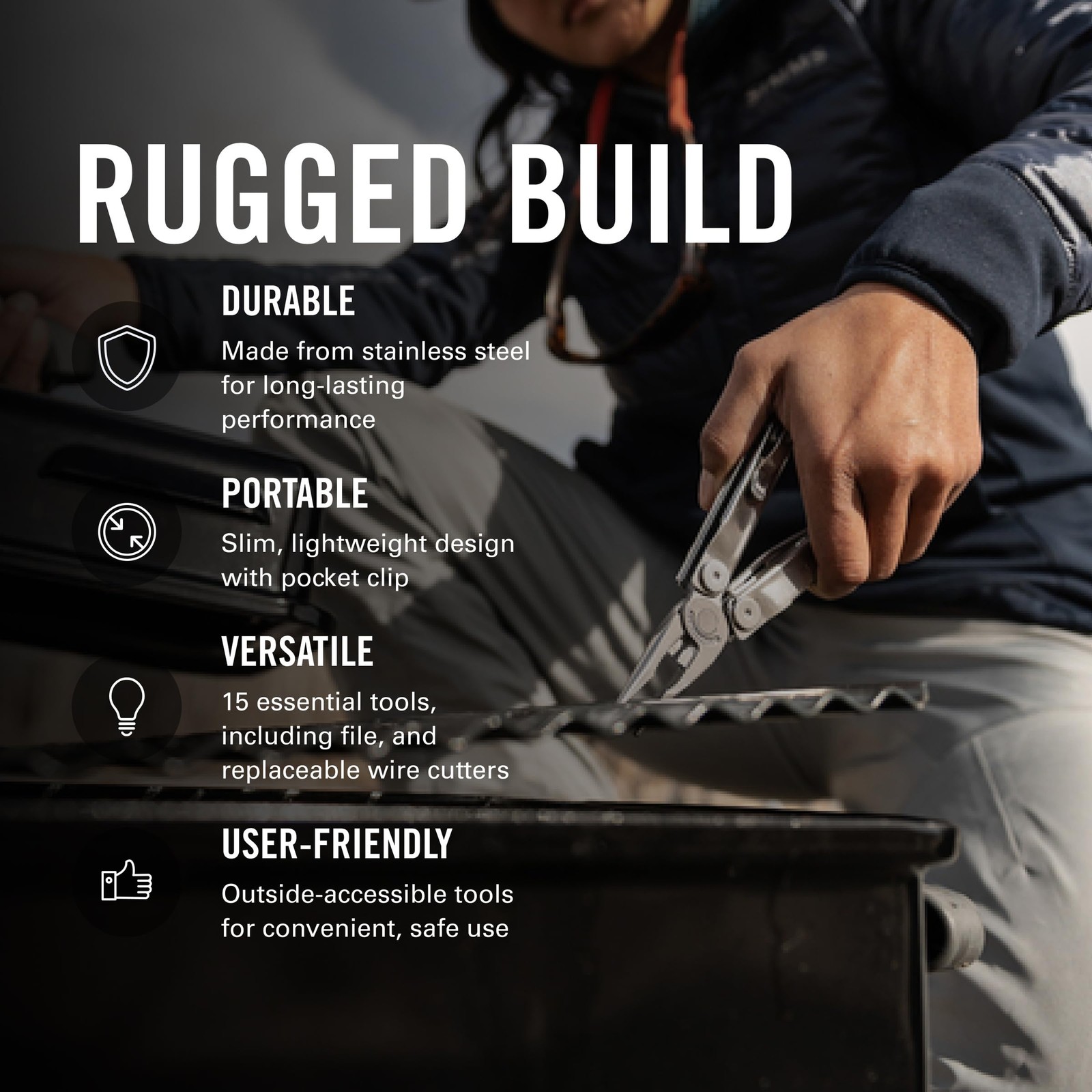 LEATHERMAN Curl Multitool Stainless Steel Everyday Carry EDC