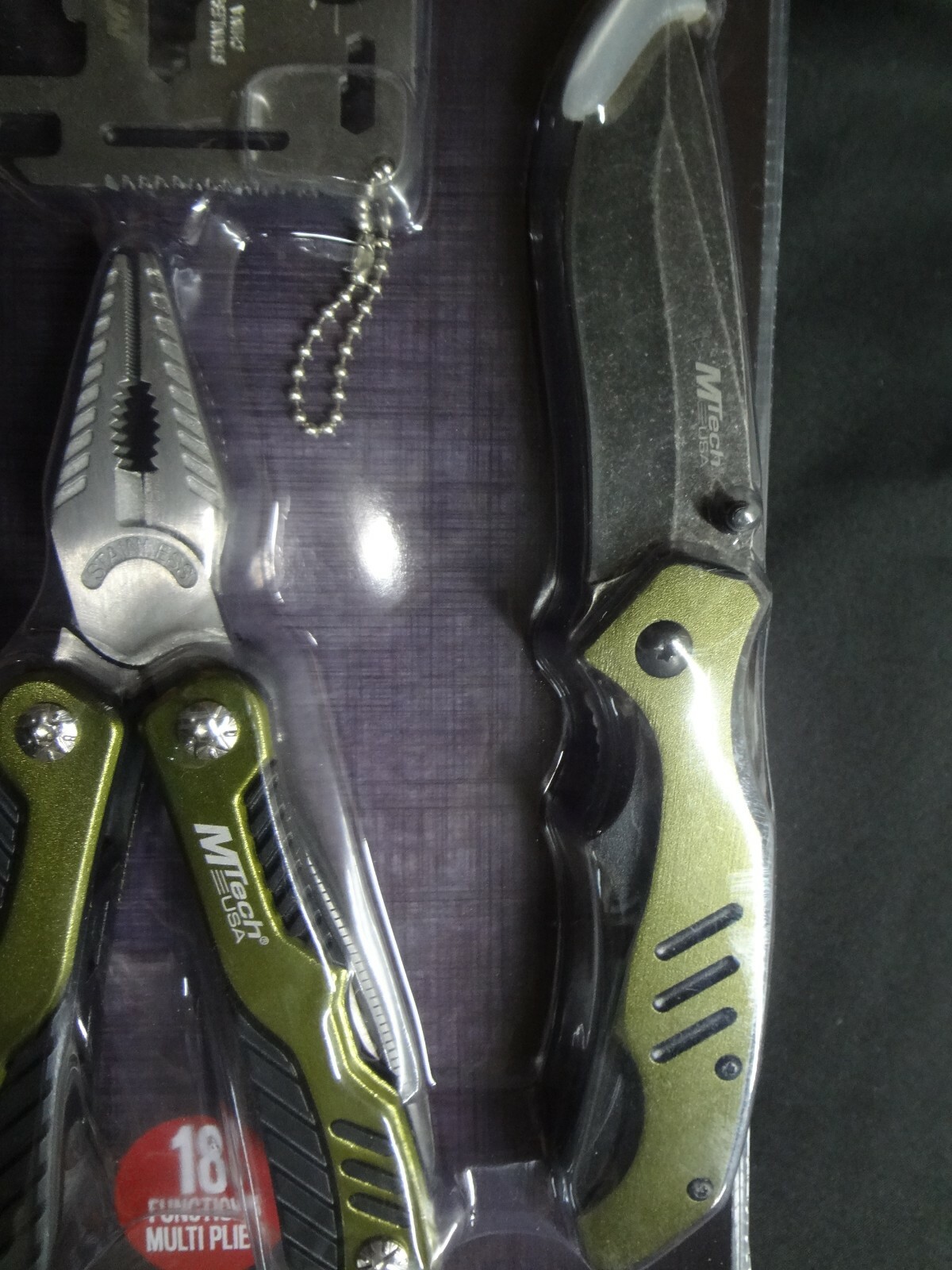 4pc Multi Tool Kit Tactical Rescue Pocket Knife Pliers Survival Card Camp RV UTV