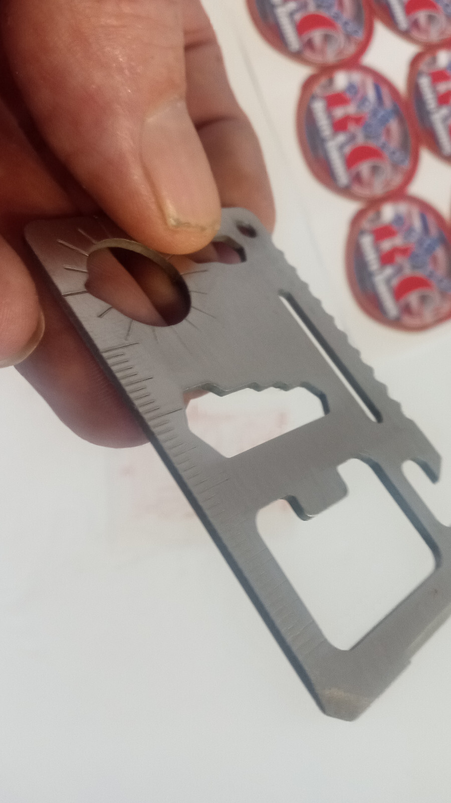 Credit Card Sized Survival Tool Opener Multi Tool
