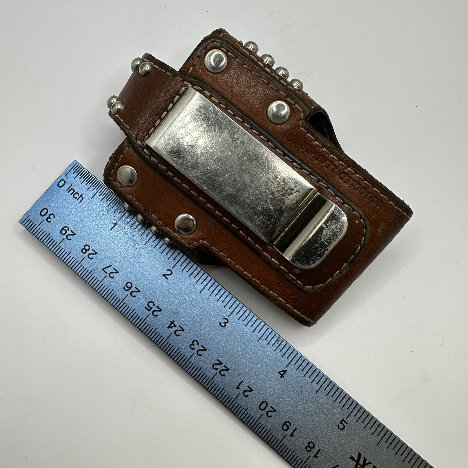 Rare Leather Sheath Handmade With Turquoise & Lots Of detail