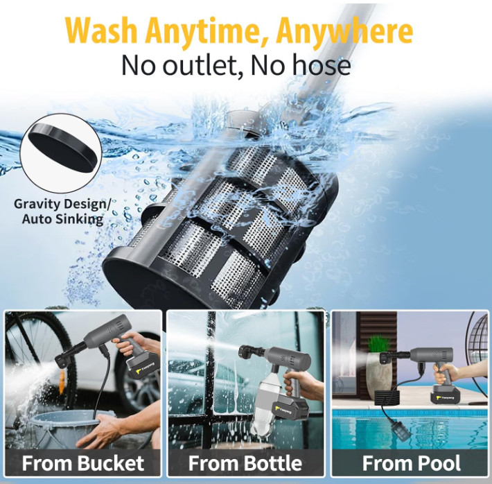 Portable Handheld Cleaning Tool, Lightweight Compact Spray Tool with 6-in-1