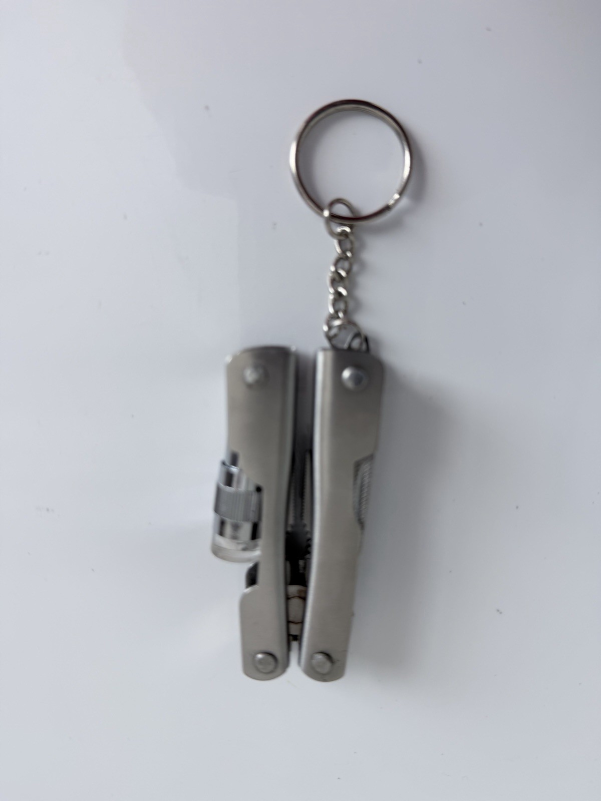 Mini Multi Tool Keychain Pliers Knife File w/ Nylon Case