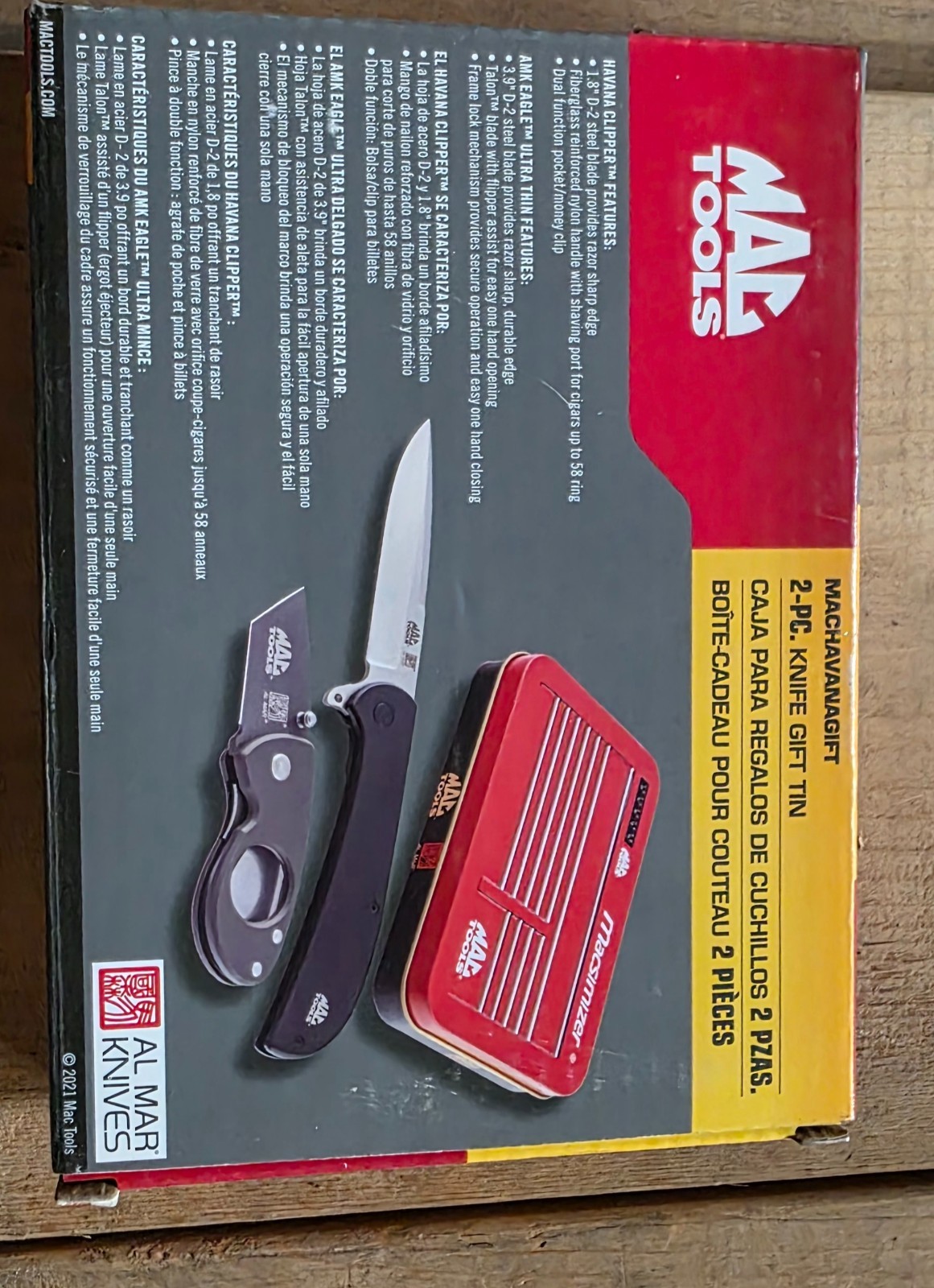 2pc Knife Set With Gift Tin Mac Tools
