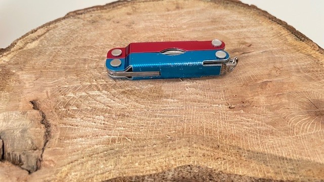 Leatherman Micra Multi Tool Stainless Steel Red& Blue Anodized Handled Scissors