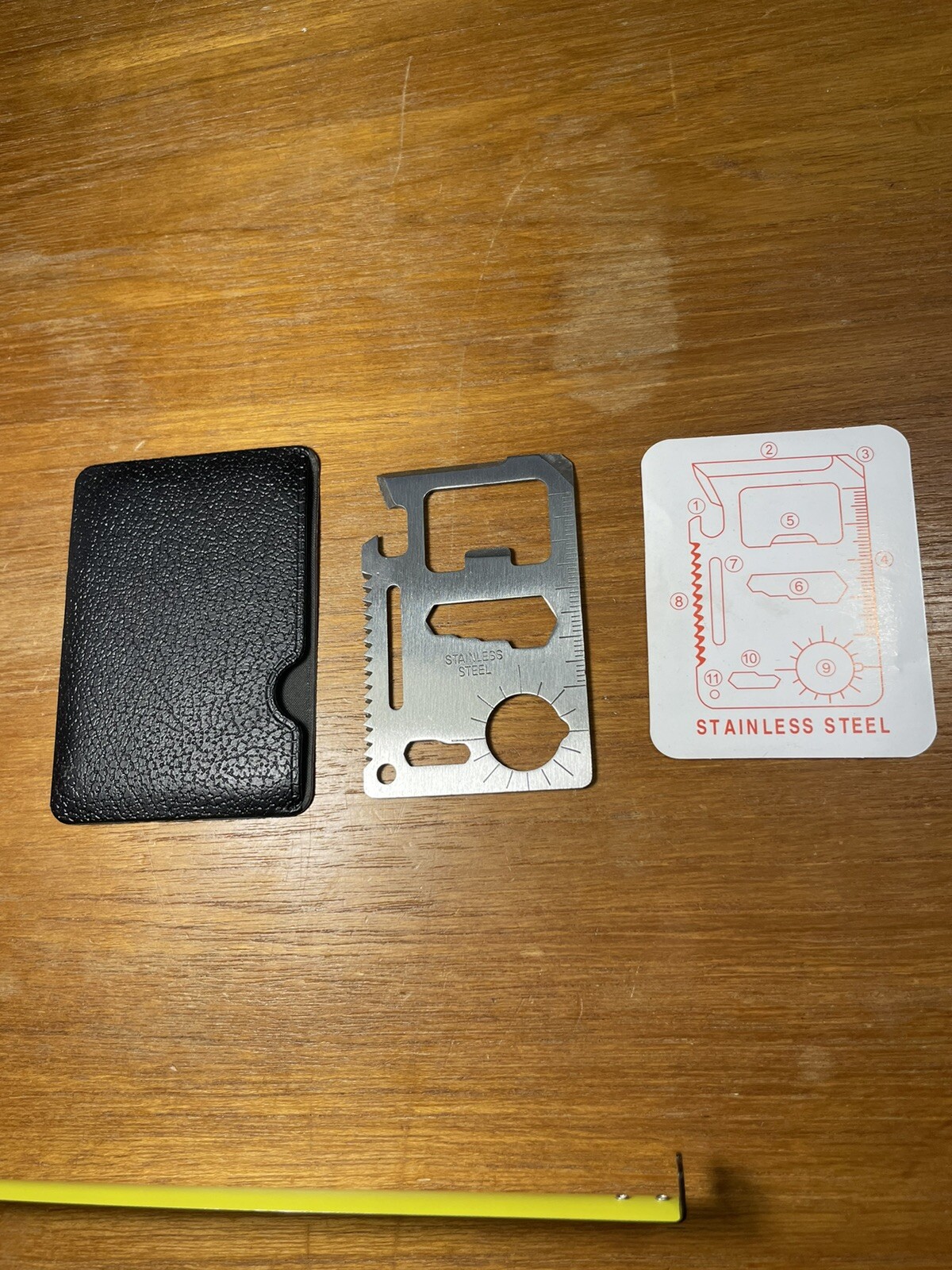 Stainless Steel Multipurpose Pocket Survival Tool Credit Card Size