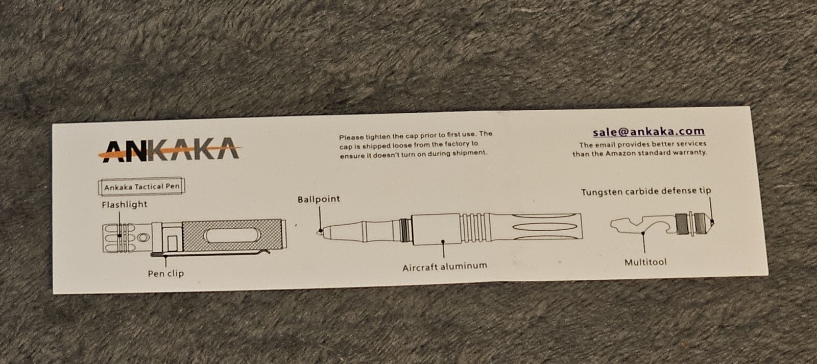 Ankaka Tactical Multitool Ballpoint Pen With Flashlight New Open Box