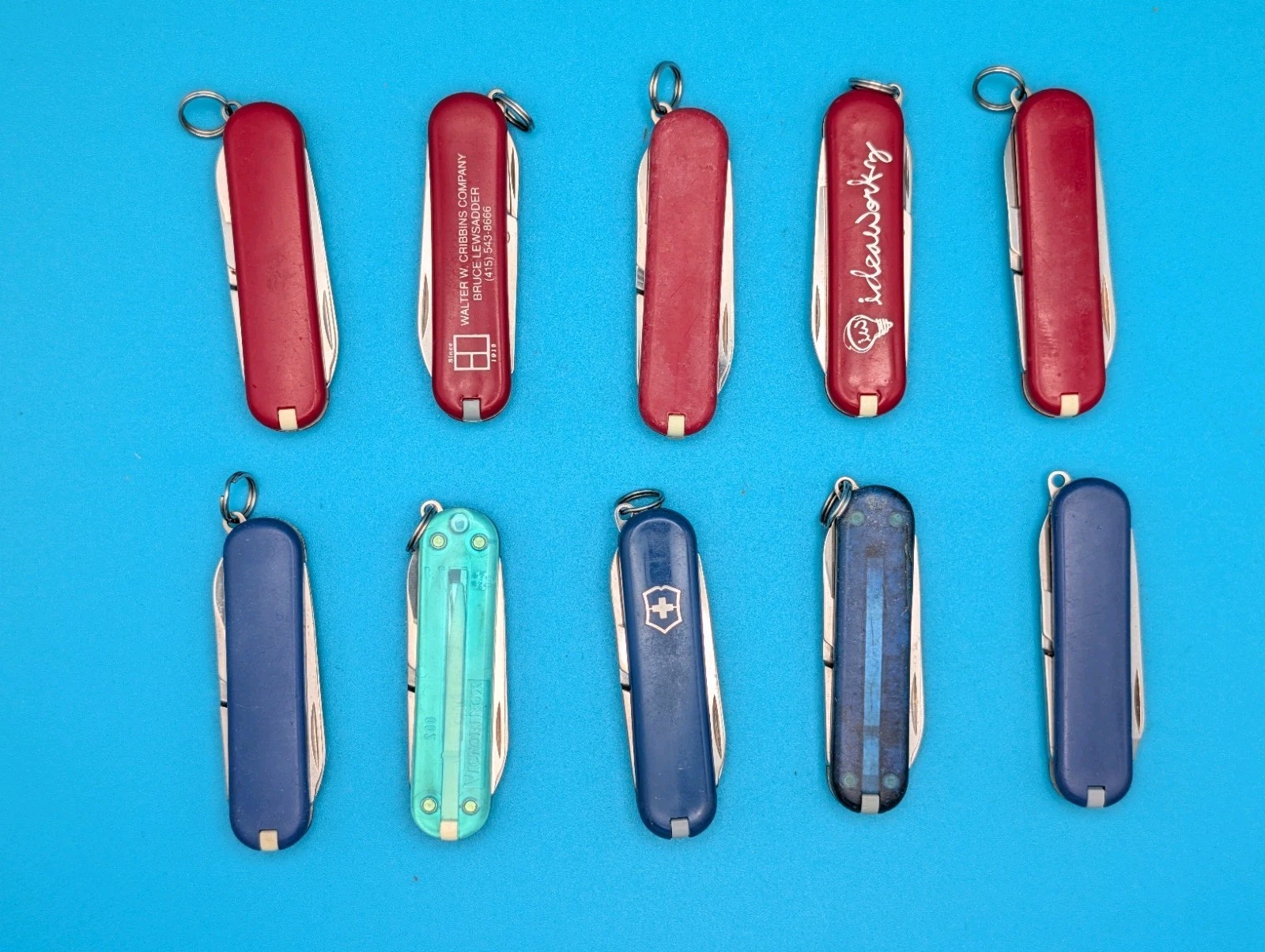 Lot of 10 Victorinox Classic Swiss Army Knife Multi Tools!