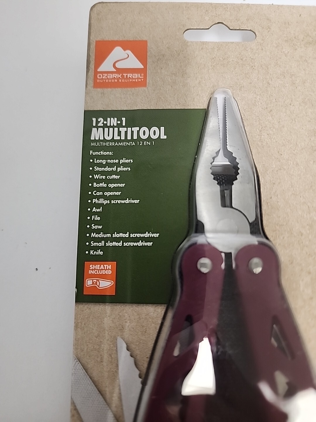 Ozark Trail 12-In-1 Multi-Tool with Sheath Hiking Outdoors Pocket Knife Camping