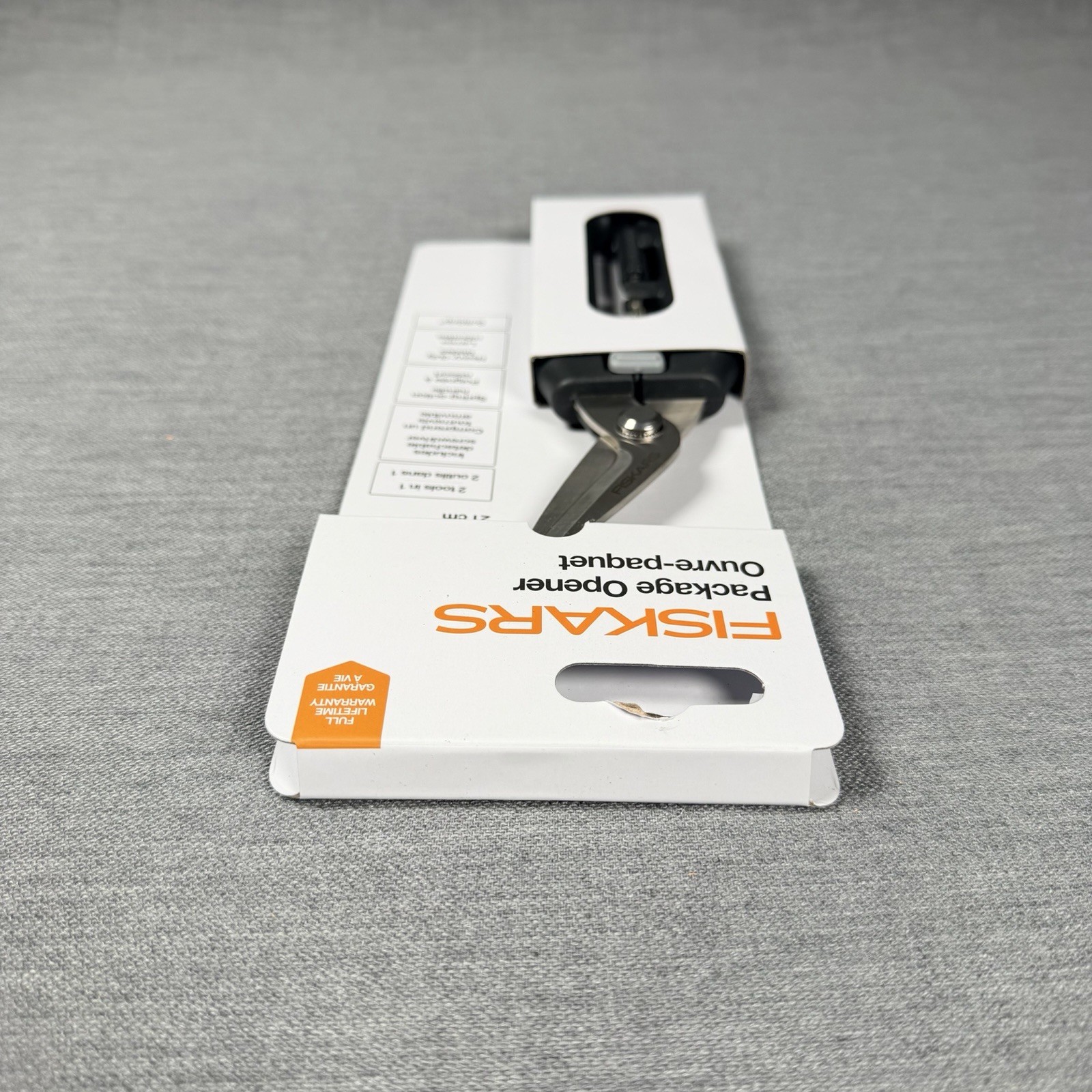 Fiskars Package Opener Scissors, Detachable Screwdriver 2 in 1 Heavy Duty Blades