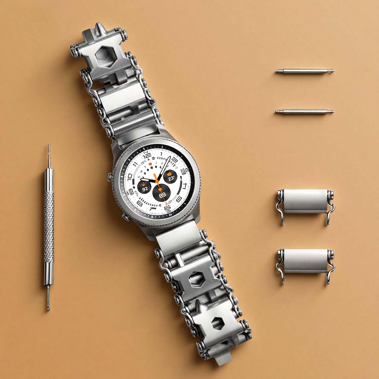 SINGEAR Stainless Steel Multitools Bracelet for Men, Transform into Watch Ban…