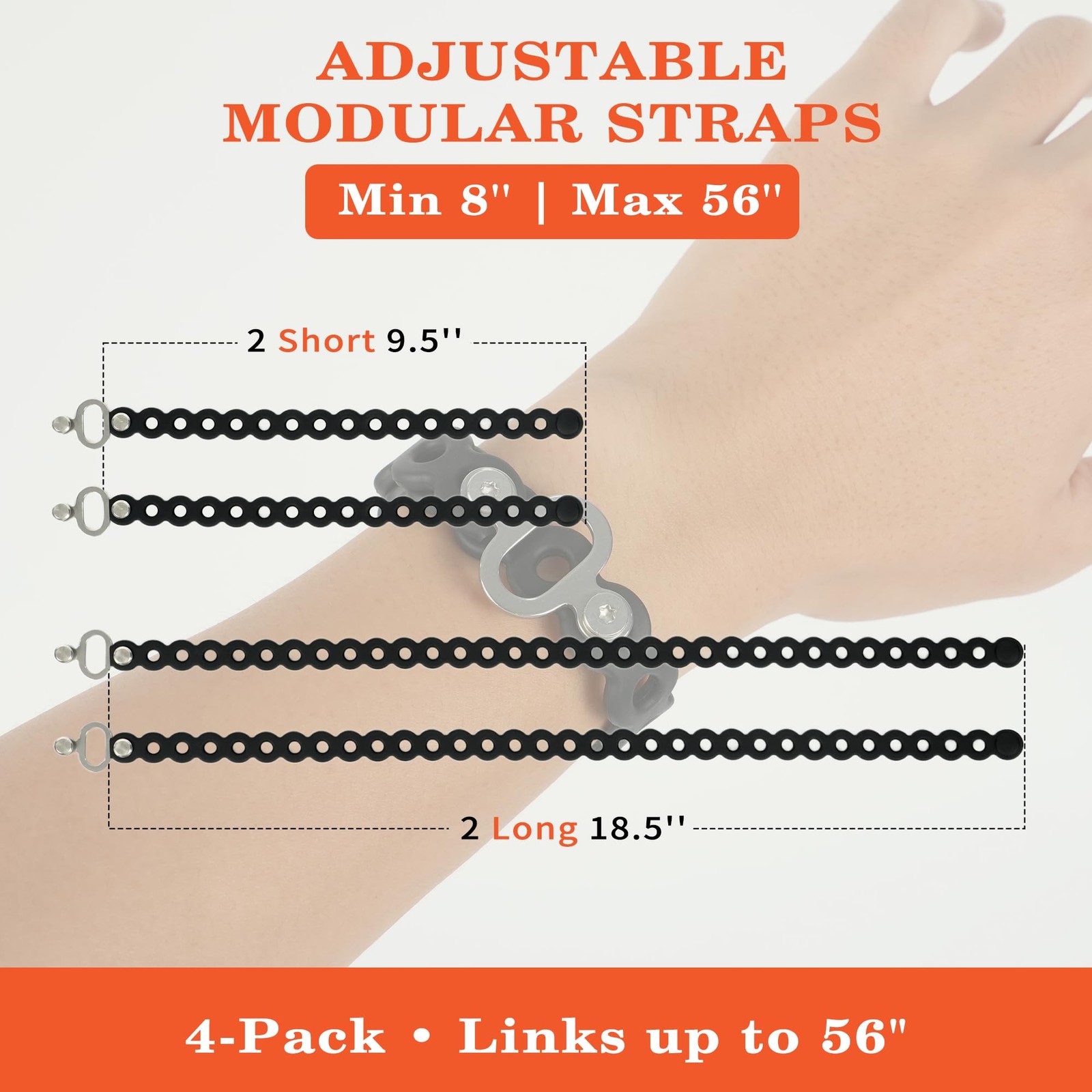 Modular Straps (4-Pack), Flexible Multi-Tool, Gear Strap for Outdoor Adventur…