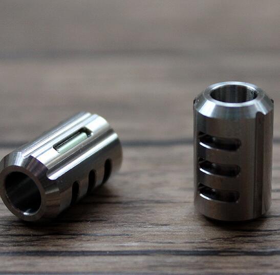 Titanium Alloy / Timascus Small Bead Tool Pendant Lanyard Paracord Rope EDC Bead