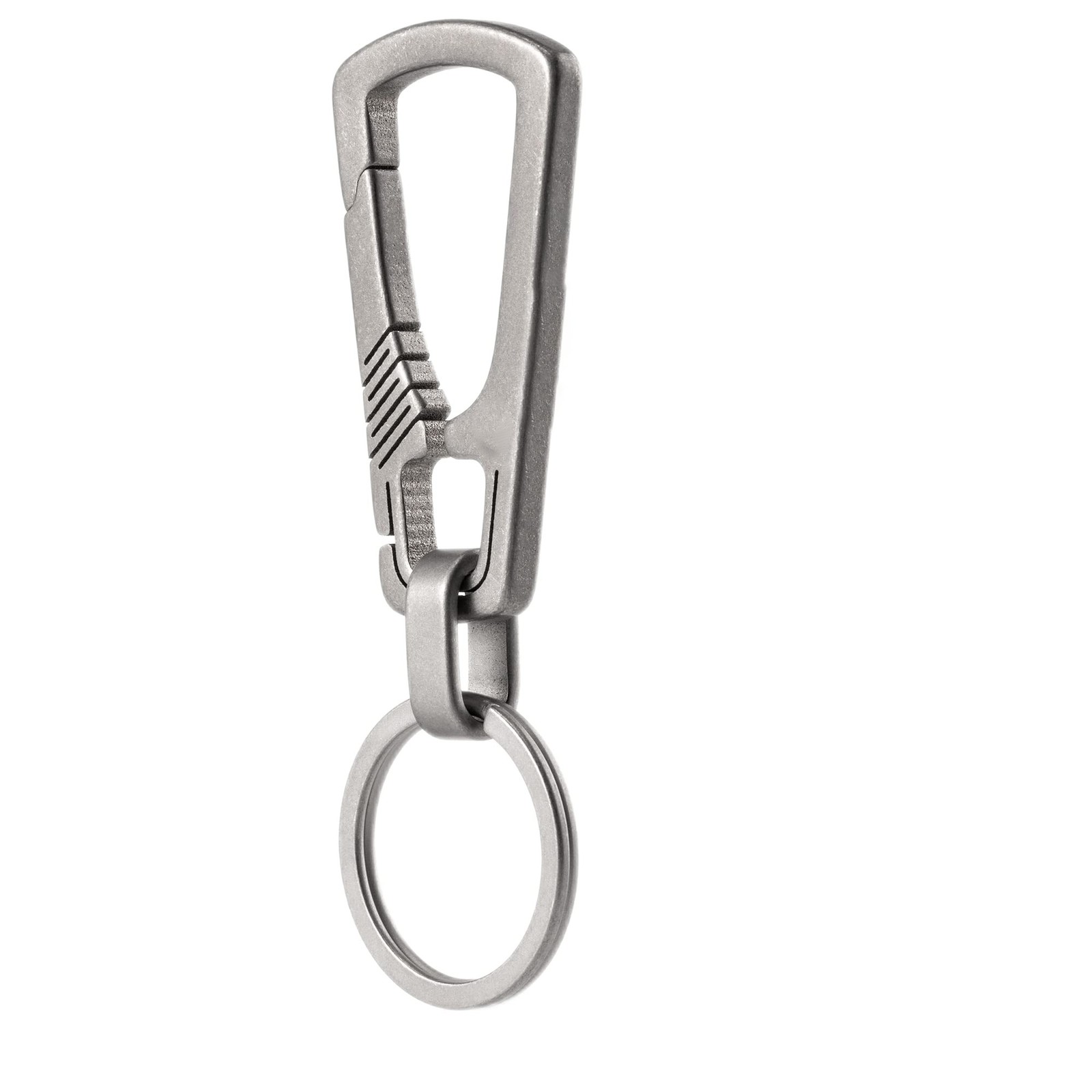 EDC Titanium Key Clip, Carabiner Keychain Organizer, Silver