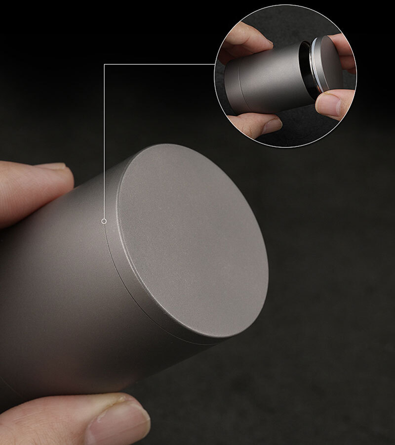 Hot TC4 Titanium Waterproof Large-capacity Storage Box Pill Container SealedTank