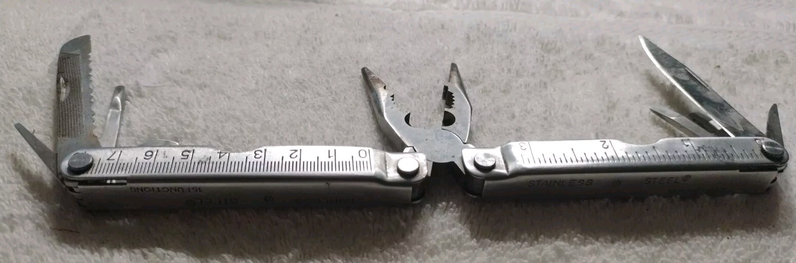Unbranded 15 Function Stainless Steel Multi-tool With Ruler