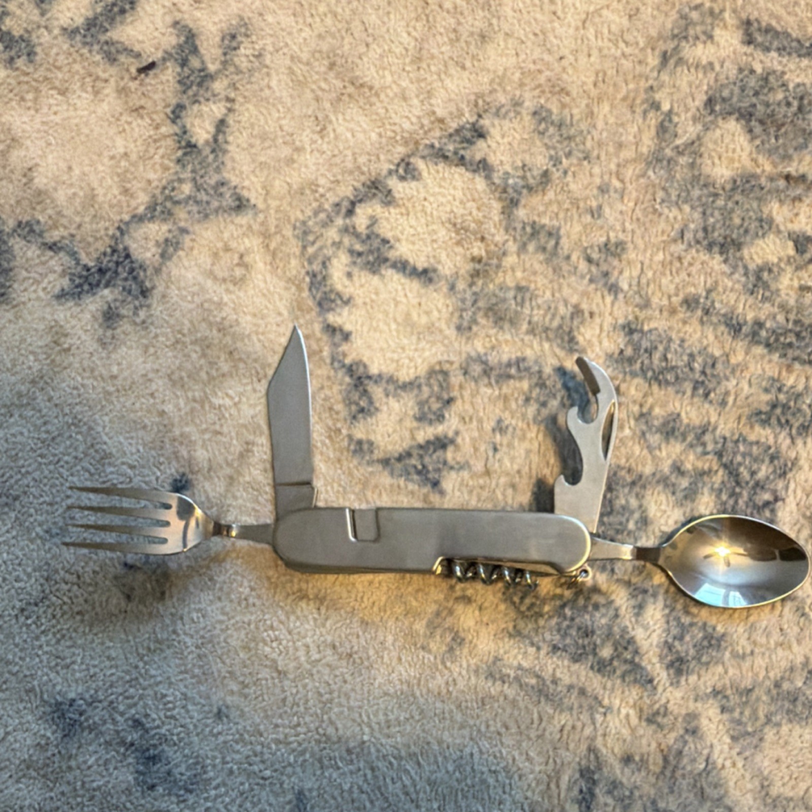 Restoration Hardware Breakaway Stainless Steel Multi-Tool Spoon Fork Knife 20814